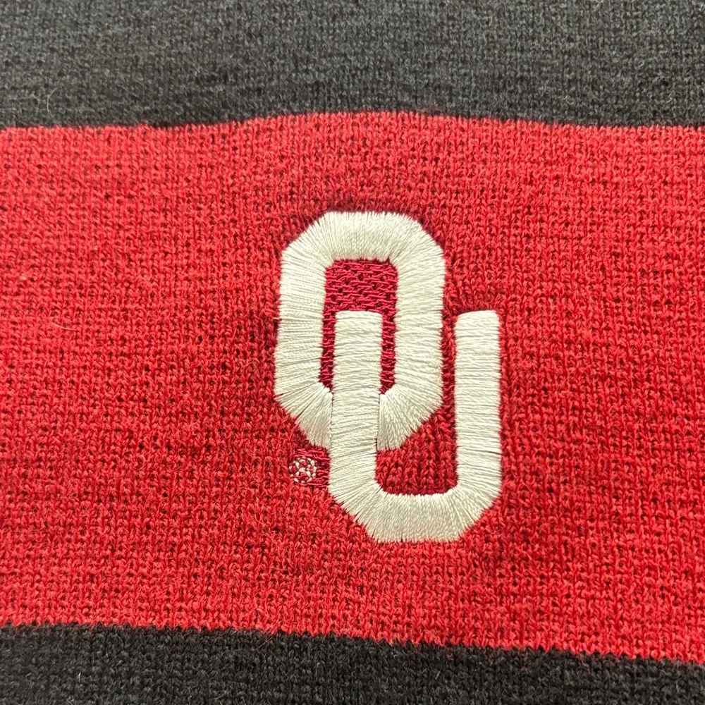 Oklahoma University Striped Red and Black Scarf